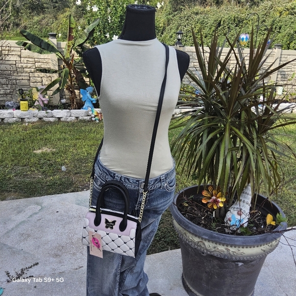 NWT BLUSH/MULTI COLOR QUILTED BOW LUV BETSEY SATCHEL - Picture 3 of 6